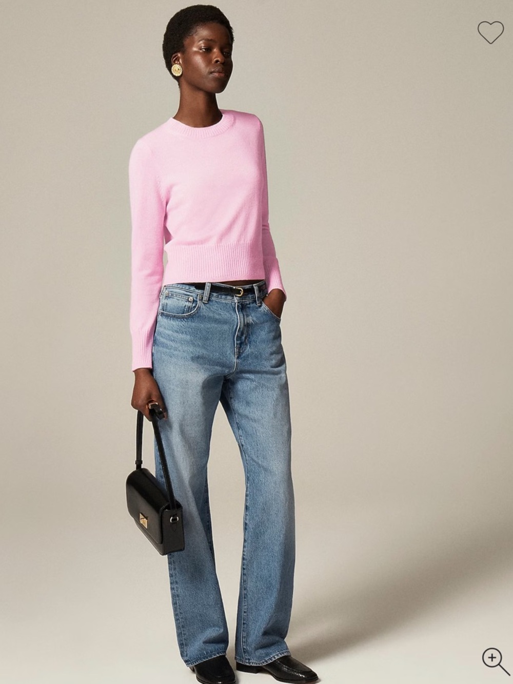 Jcrew Cashmere shrunken crewneck sweater